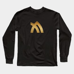 Kagawa Prefecture Symbol in Gold Faux Long Sleeve T-Shirt